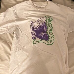 REBEL 8 Logo Blunt Graphic Tee T Shirt White Purple Green Streetwear Punk Skate
